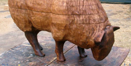 wood carved animal sculptures